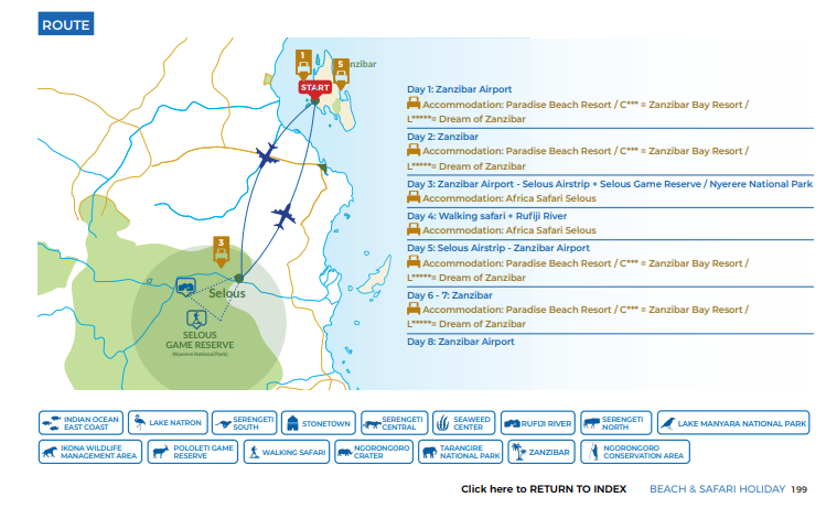 tourhub | Beach and Safari Holidays | Arusha : 14 Days Safari Northern Circuit Roundtrip Complete | Tour Map