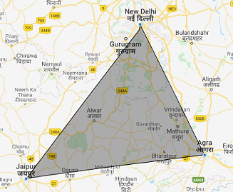 tourhub | Seven Wonder Tour and Travels | Golden Triangle Tour | 03|6N GT | Route Map