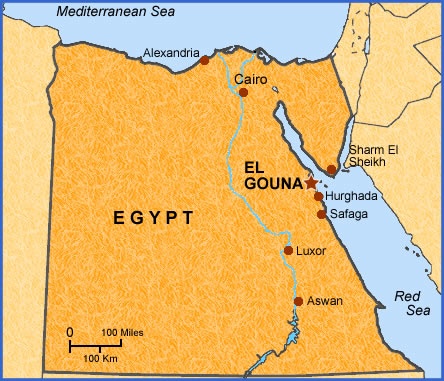 tourhub | EgBride | Al Gouna to Luxor: East Bank & West Bank - Temples & Tombs - overnight | Tour Map