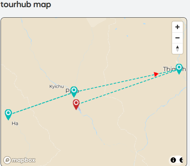 tourhub | World Tour Plan | Bhutan Sagala Trek | Tour Map