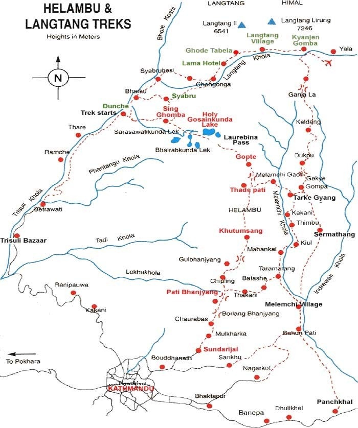 tourhub | Alchemy Travels | Langtang Valley Trek | Tour Map