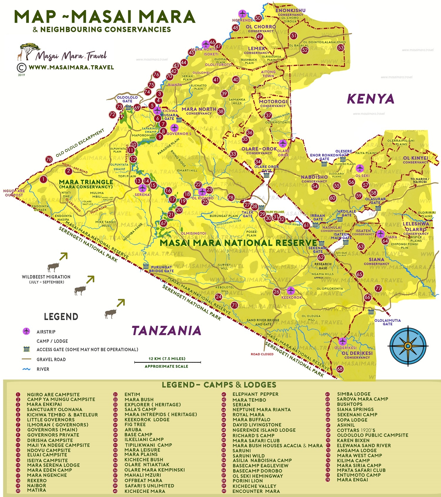 tourhub | Starluck Travel | 3 Days Masai Mara Fly in Safari | Tour Map