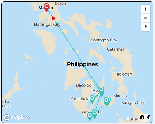 tourhub | Nexus Nomad Travel | Amazing Private Family Adventure in the Philippines | Tour Map