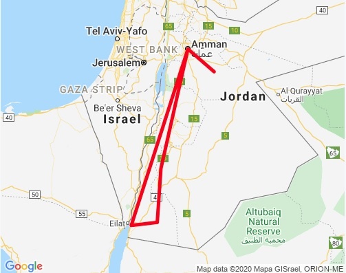 tourhub | Why Jordan Tours | Classical Tour of Jordan | Tour Map