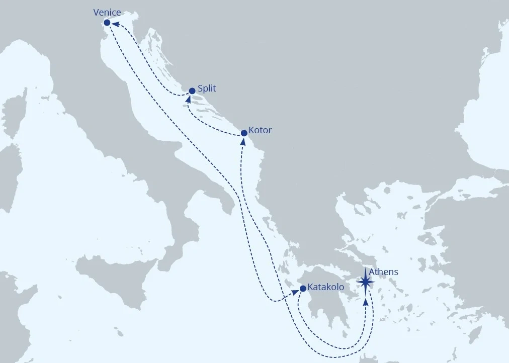 tourhub | Celestyal Cruises | Summer Heavely Adriatic, 7 Nights Cruise | Tour Map