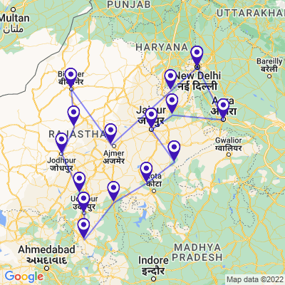 tourhub | Holidays At | Cultural North India Tour | Tour Map