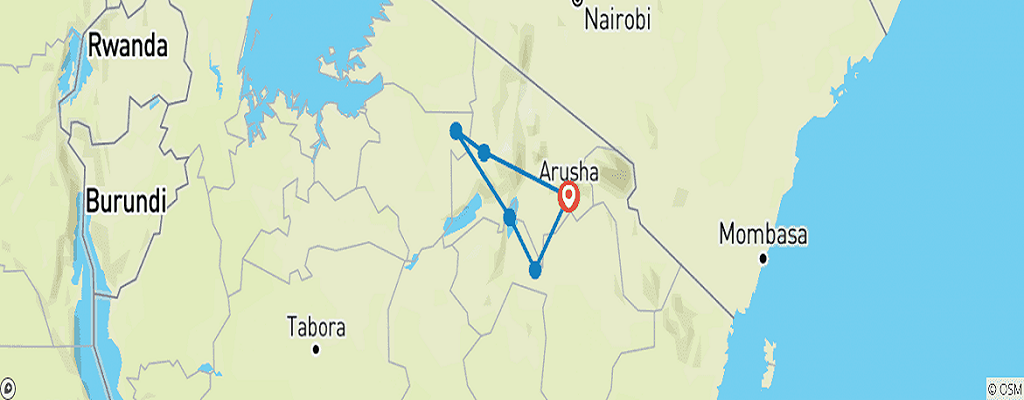 tourhub | Alaitol Safari | Best Of Tanzania | Tour Map