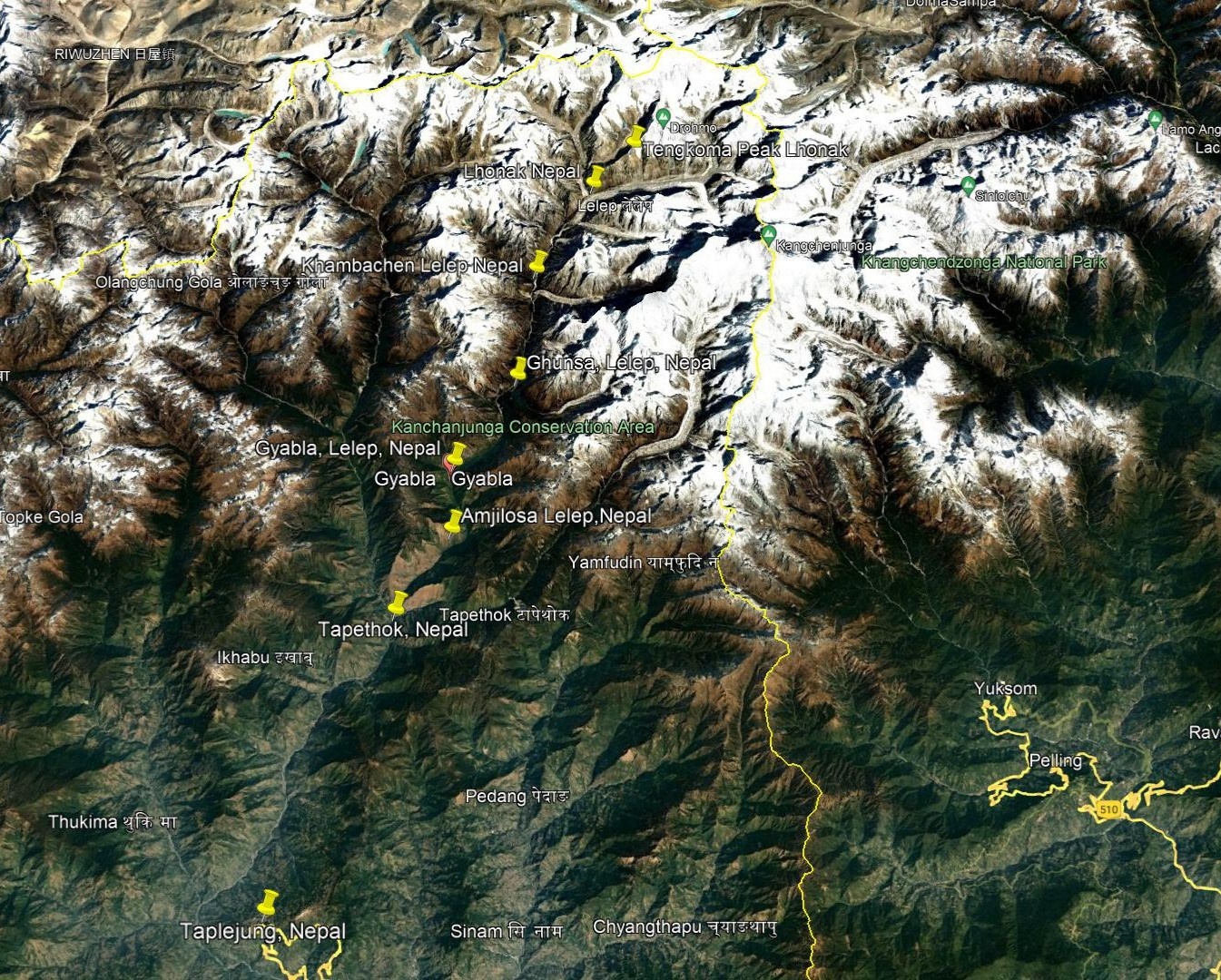 tourhub | Mount Adventure Holidays | Tengkoma Peak Climbing | Tour Map