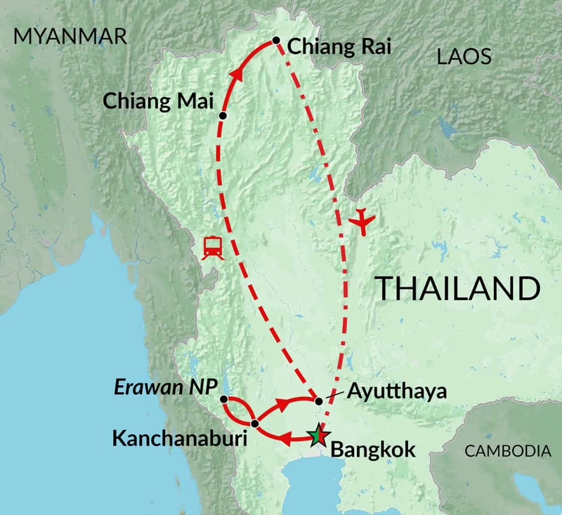 tourhub | Encounters Travel | Classic Thailand | Tour Map