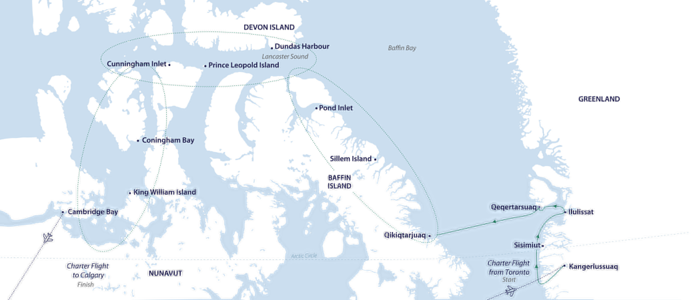 tourhub | Aurora Expeditions | Into the Northwest Passage (Westbound) | Tour Map