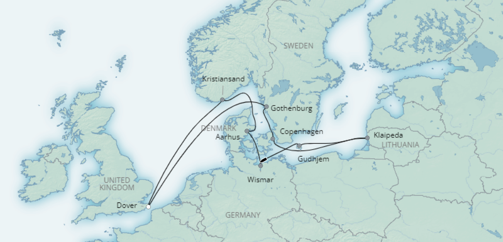 tourhub | Saga Ocean Cruise | Scandinavian Gems: May | Tour Map