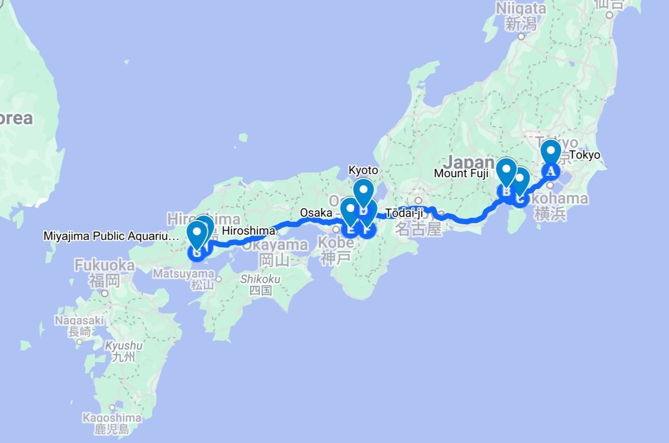tourhub | Indogusto | Epic Japan Discovery | Tour Map