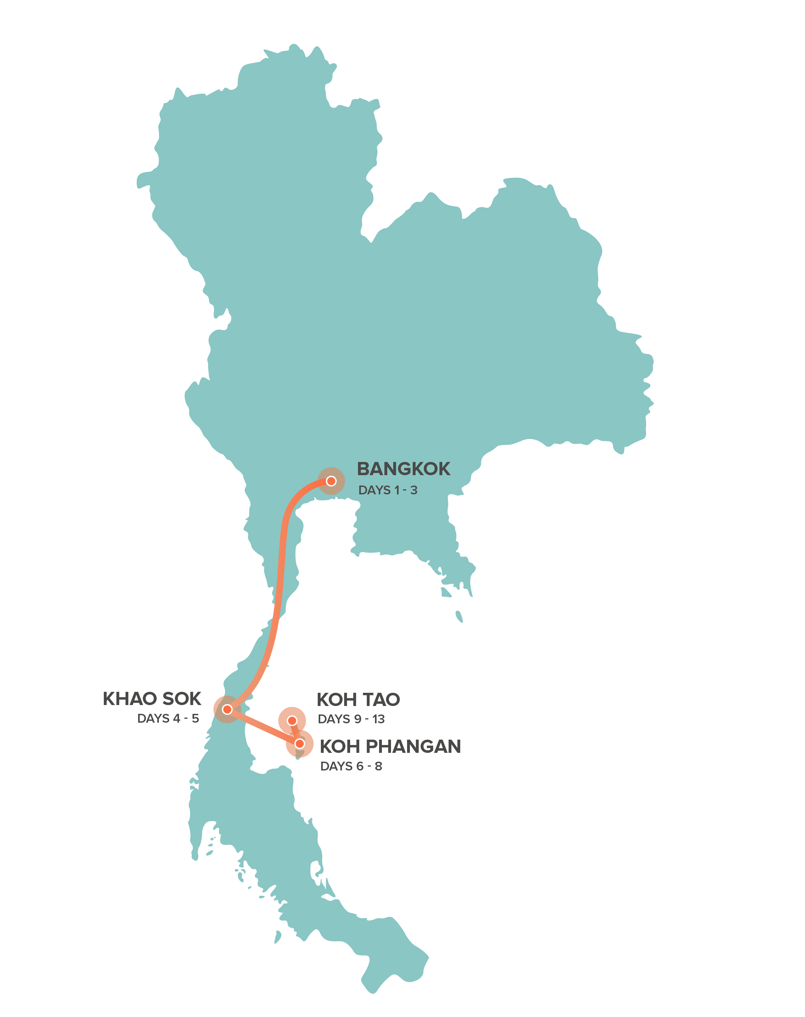 tourhub | Intro Travel | Thai Intro + Dive | Tour Map