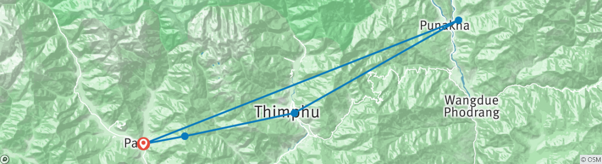tourhub | Adventure Himalayan Travels & Treks | Druk path trek with culture tour - 10 Days | Tour Map