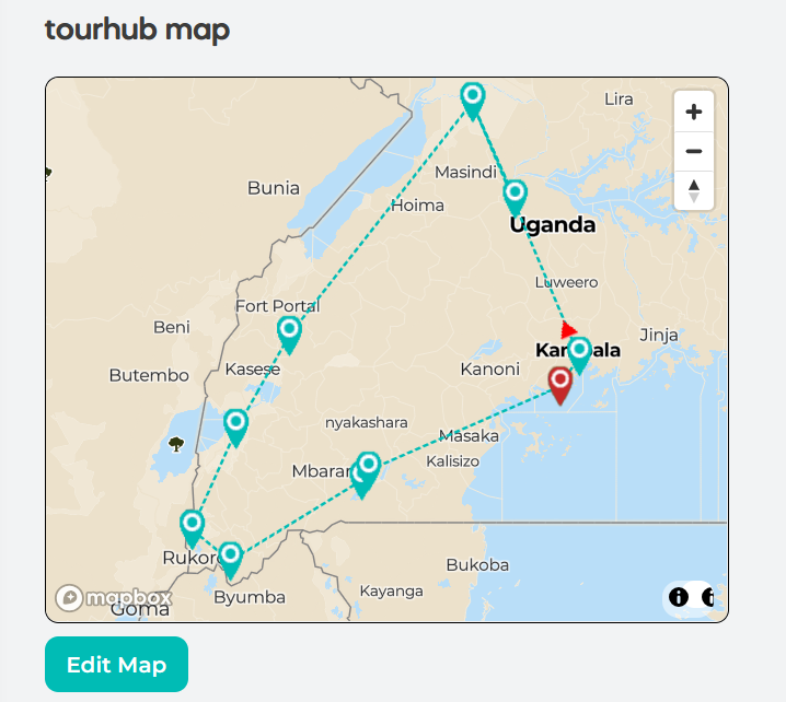tourhub | Verdoro Safaris | Wildlife and Gorilla Trekking Safari | Tour Map