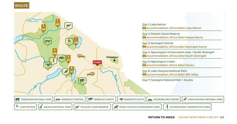 tourhub | Beach and Safari Holidays | Tanzania's Trail of Wonders: From Red-Hued Lakes to Majestic Safaris | Tour Map