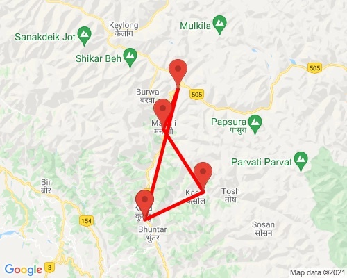 tourhub | Agora Voyages | High Altitude Himalayan Retreat: Manali Gateway Tour | Tour Map