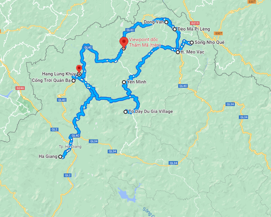 tourhub | CONNEK TRIP | HA GIANG EASY RIDER 3 DAYS | Tour Map