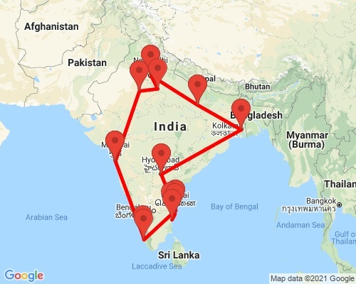 tourhub | Agora Voyages | Imperial Heritage of India | Tour Map