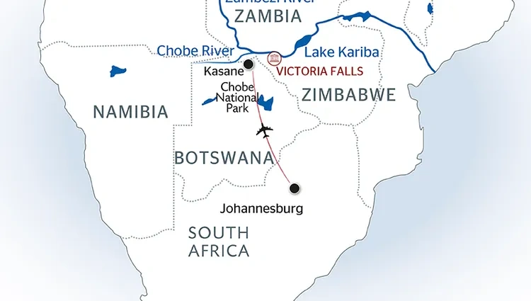 tourhub | CroisiEurope Cruises | Southern Africa aboard the African Dream: travel to the ends of the earth (port-to-port cruise) | Tour Map