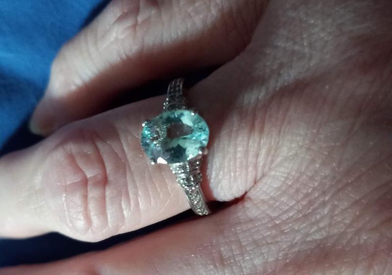 Aquamarine Rhodium Over Sterling Silver Ring 1.92ctw - DOK194 