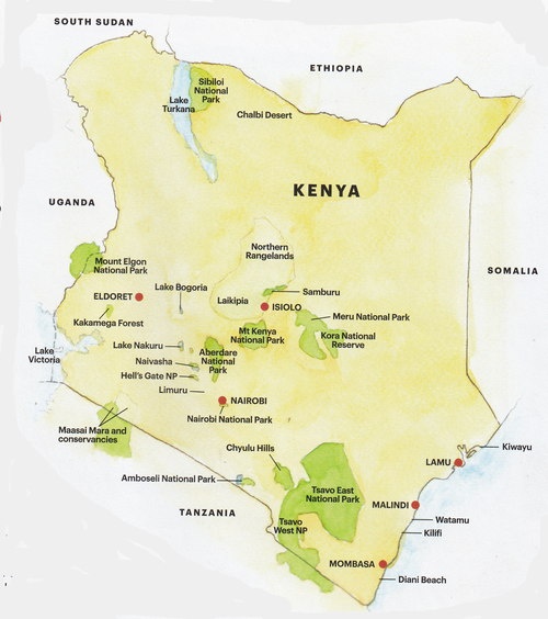tourhub | Africa Safari Bookings Advisory Center | 11 Days Big Cats Kenya Safari Holiday Package | Tour Map