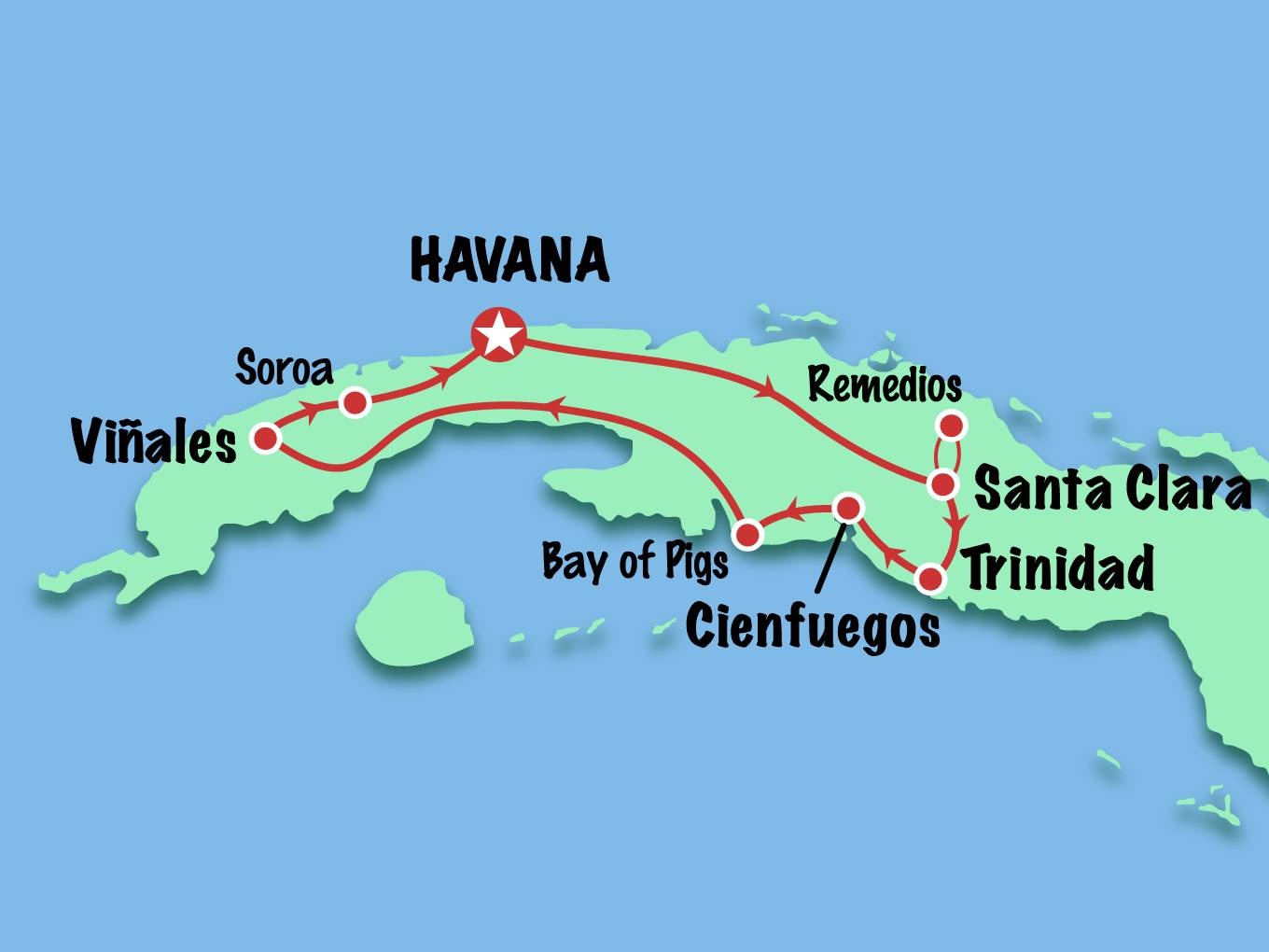 tourhub | Cuban Adventures | 11 Day Holiday Rumba | Tour Map
