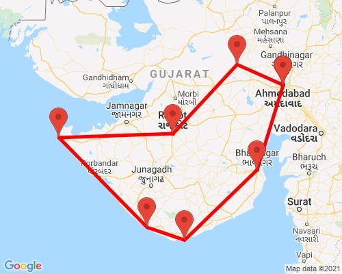tourhub | Agora Voyages | Across The Temples of Gujarat | Tour Map