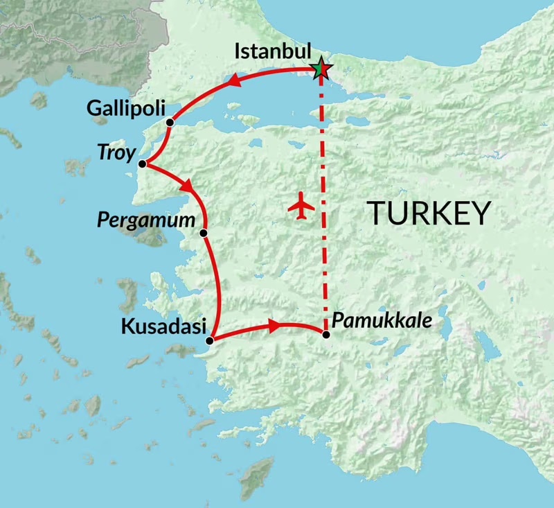 tourhub | Encounters Travel | Taste of Turkey tour | Tour Map