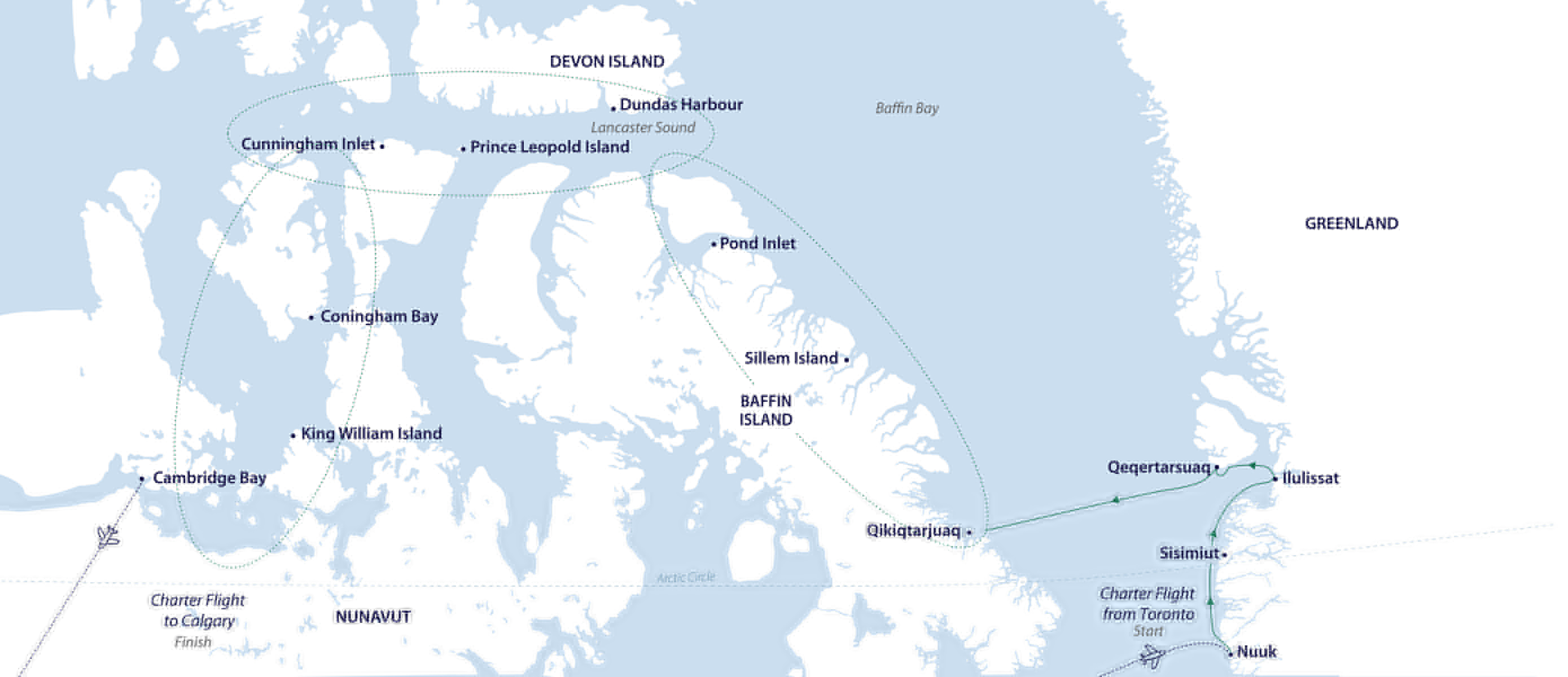 tourhub | Aurora Expeditions | Into the Northwest Passage (Westbound) | Tour Map