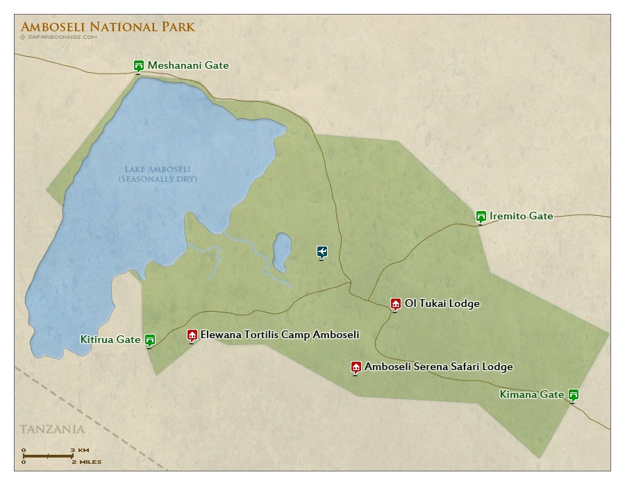 tourhub | Johnbow Tours and Travel | 3 Days Amboseli National Park Safari | Tour Map