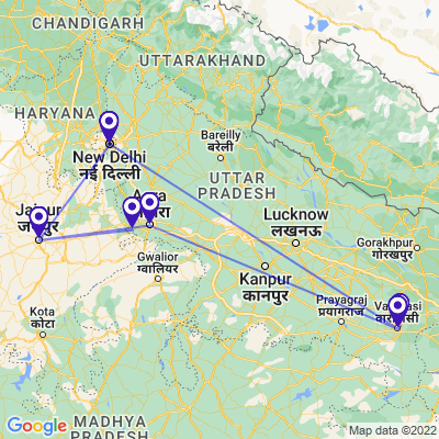 tourhub | Panda Experiences | 10 Days India Tour | Tour Map