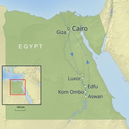 tourhub | Cox & Kings | Splendours of Egypt Tailor-Made Tour | Tour Map