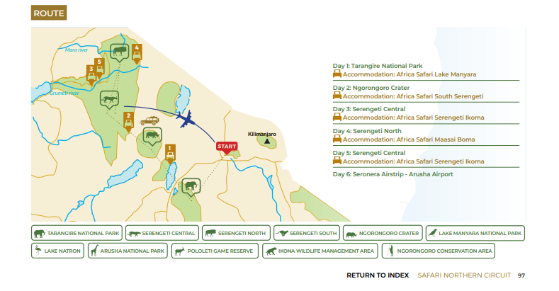 tourhub | Beach and Safari Holidays | The Ultimate Serengeti Experience | Tour Map