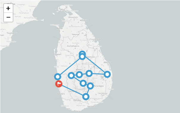 tourhub | Stelaran Holidays | Elephant in Sri Lanka | Tour Map