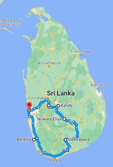 tourhub | Sign of Lanka | 6 Nights 7 Days-Muslim Halal tour with Udawalawe National Park | Tour Map