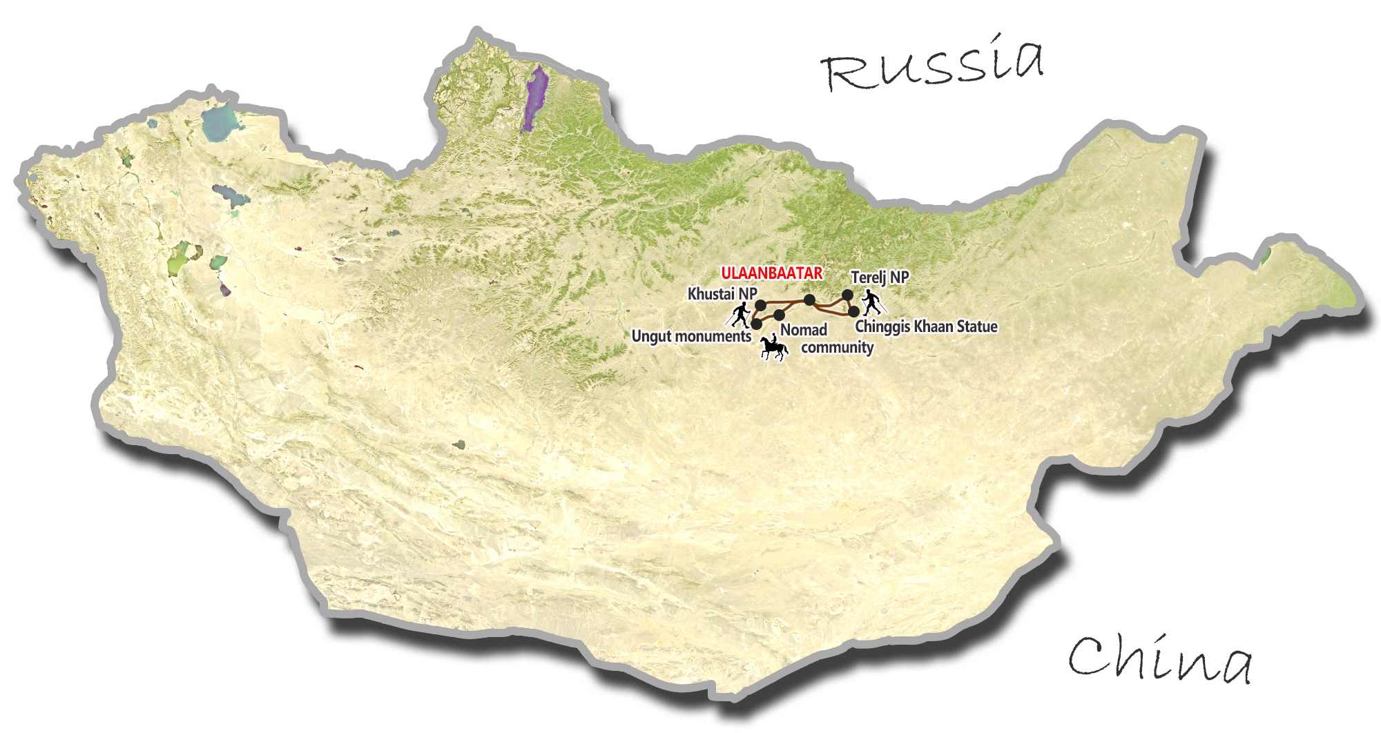 tourhub | Tour Mongolia | Scenes of National park | Tour Map
