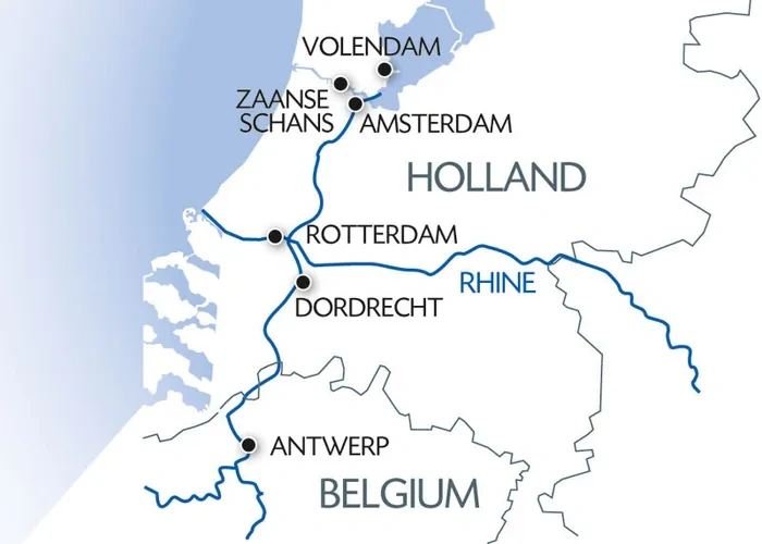 tourhub | CroisiEurope Cruises | Springtime in Holland (port-to-port cruise) | Tour Map