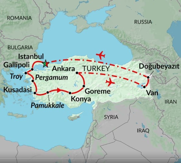 tourhub | Encounters Travel | Turkey Encounters tour | Tour Map