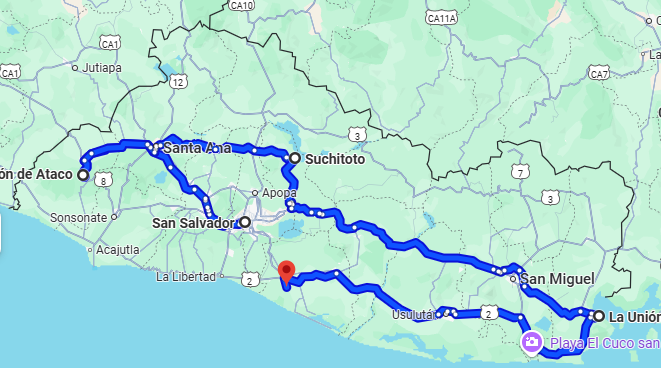 tourhub | Inter Tours | El Salvador Complete | Tour Map