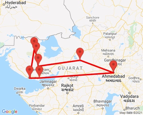tourhub | Agora Voyages | Crafts, Culture & History of Gujarat | Tour Map