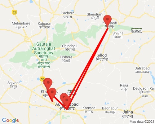 tourhub | Agora Voyages | Ajanta, Ellora, and Aurangabad’s Rich Heritage | Tour Map