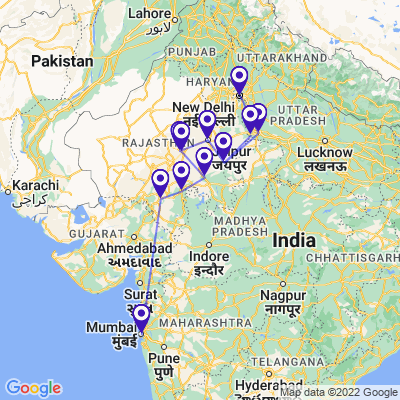 tourhub | Panda Experiences | Ancient North India | Tour Map