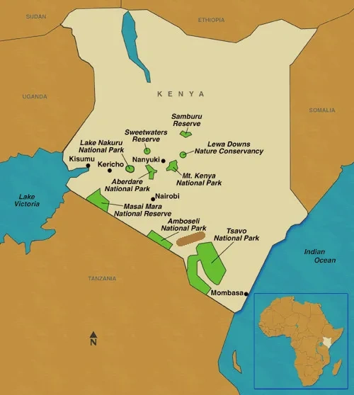 tourhub | Johnbow Tours and Travel | 4-Days Safari Masai Mara & Amboseli National Park | Tour Map