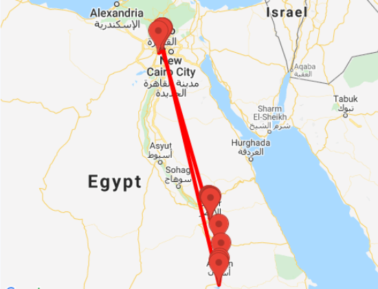 tourhub | Ancient Egypt Tours | 7 Days Cairo and Nile Cruise Holiday (3 destinations) | Tour Map