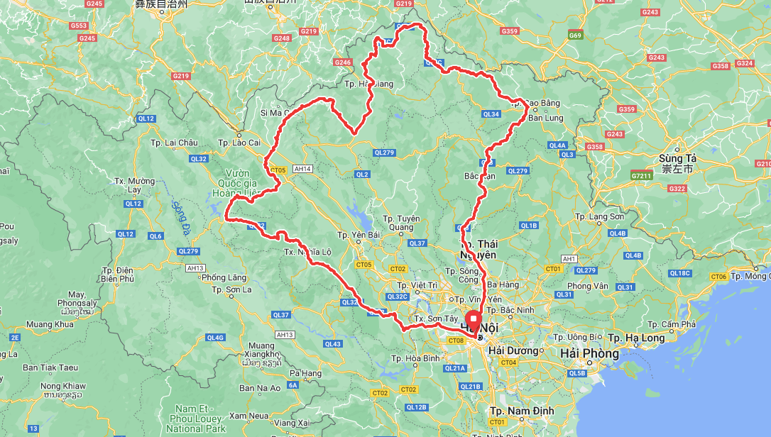 tourhub | Miracle Asia Travel | Self Driving In Northern Vietnam 9 Days | Tour Map