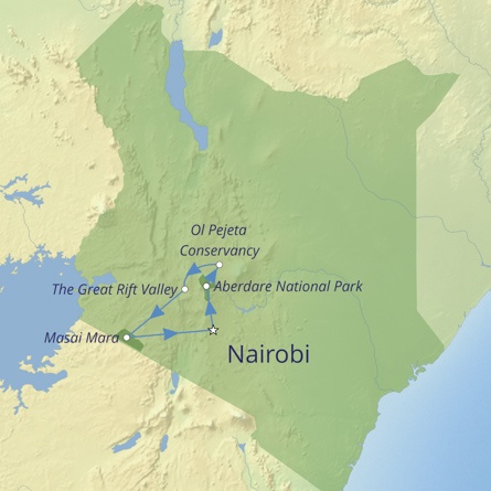 tourhub | Cox & Kings | Highlights of Kenya | Tour Map