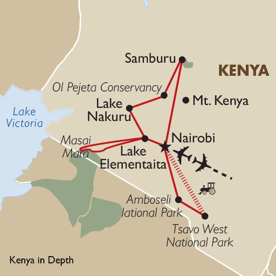 tourhub | Africa Safari Bookings Advisory Center | 15 Days Kenya Safari Holiday Tour Package | Tour Map
