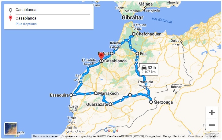 tourhub | Morocco Cultural Trips | 14-Day Authentic Morocco Tour | Tour Map