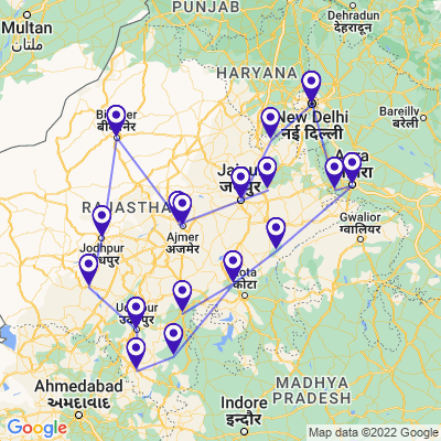 tourhub | Holidays At | North India Family Adventure | Tour Map